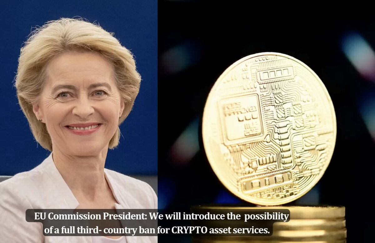 European Commission President: We will introduce the possibility of a full third-country ban for crypto asset services. In stark contrast, President Donald J. Trump and his administration are running a pro-innovation strategy to transform the United States into the absolute crypto capital of the world. 🇺🇸👏 In 5 years, it will be interesting to see whether tighter rules or open expansion shapes crypto—and who leads the industry. 🤔