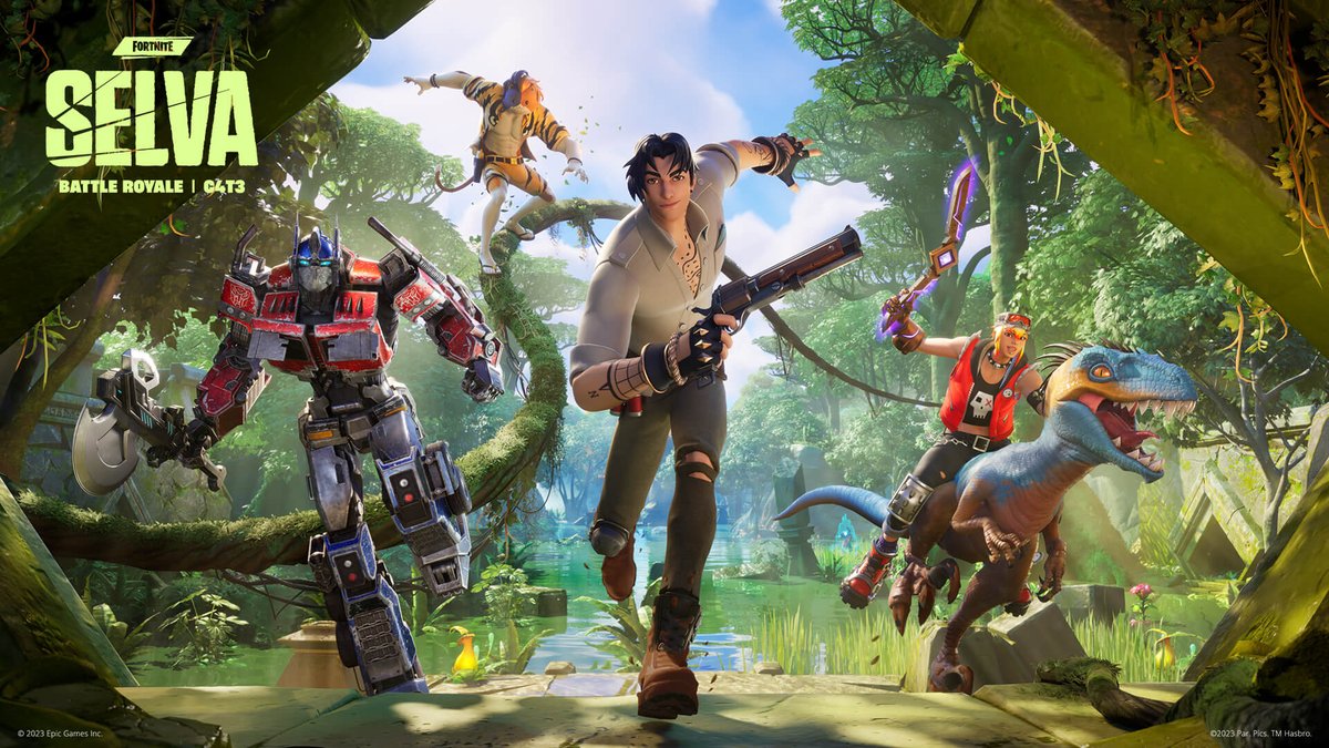 Hoje faz 3 ANOS que o Capítulo 4: Temporada 3 do Fortnite foi lançado com o tema: SELVA 🌴 O centro da Ilha havia desmoronado, revelando a selva secreta com segredos ancestrais. Tivemos o retorno da Slone, novas mecânicas, Raptores montáveis, colaboração com Transformers e mais.