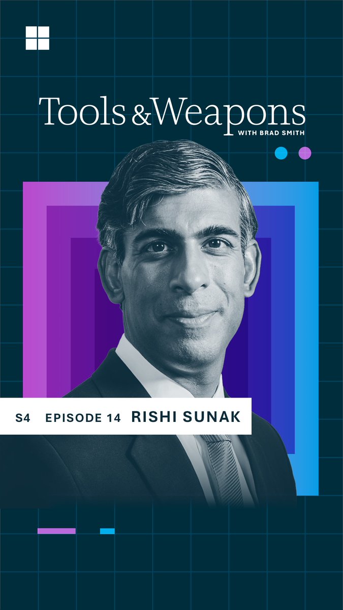It was great to sit down with former UK Prime Minister Rishi Sunak to talk about the Mythos Moment, named for Anthropic's latest model, and what it means for cybersecurity and AI policy. We discussed the real security challenges AI presents, and the responsibility policymakers have to help these tools better serve people. Hear the full conversation: Microsoft