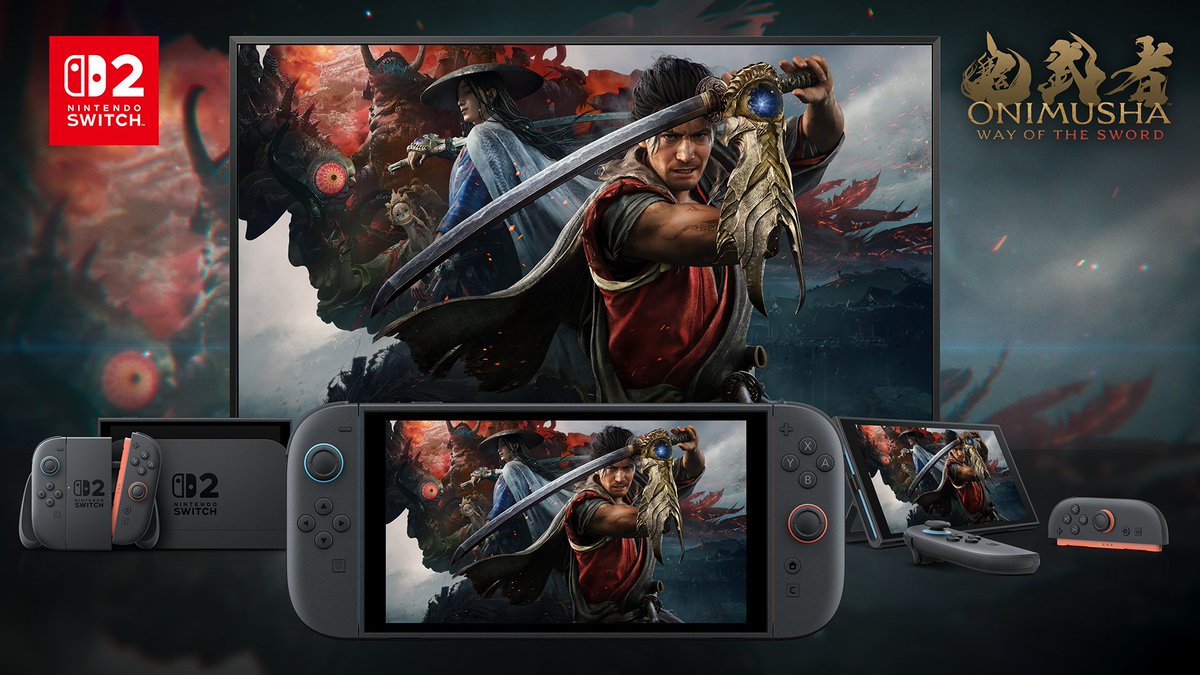 👹【 Nintendo Switch 2 版 同日発売決定】👹 『鬼武者 Way of the Sword』が、Nintendo Switch 2 に登場! 他プラットフォームと同じく2026年9月25日(金)発売! 「Joy-Con 2」を使ったモーション操作で、直感的なプレイも可能に!⚔ 6月10日(水)より予約受付も開始! #鬼武者WS #鬼武者