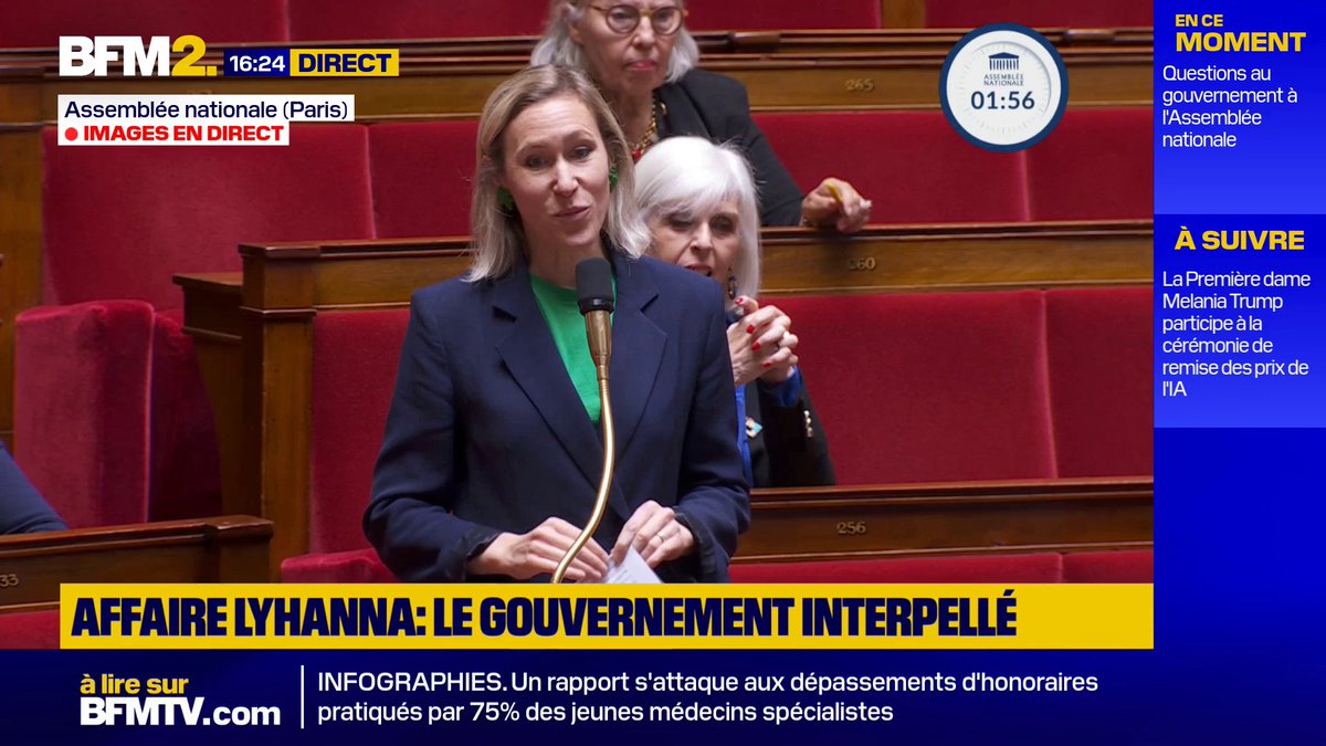 "J'ai honte de l'image qu'on donne. [...]J'imaginais qu'on allait être constructifs, enfin, parce que je crois que c'est ce que les gens attendent de nous" Affaire Lyhanna: Laure Miller (EPR) réagit aux échanges entre les députés lors des questions au gouvernement #BFM2