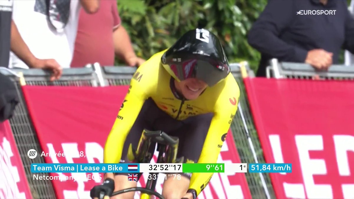 #TourAuvergneRhôneAlpes Y a este equipo hay que añadirle un tal Vingegaard y a Van Aert sano, que aquí está renqueante por un golpe. Pogačar sigue siendo el favorito #1 en julio, pero la impresión es que Visma ha dado un paso adelante como bloque este año.