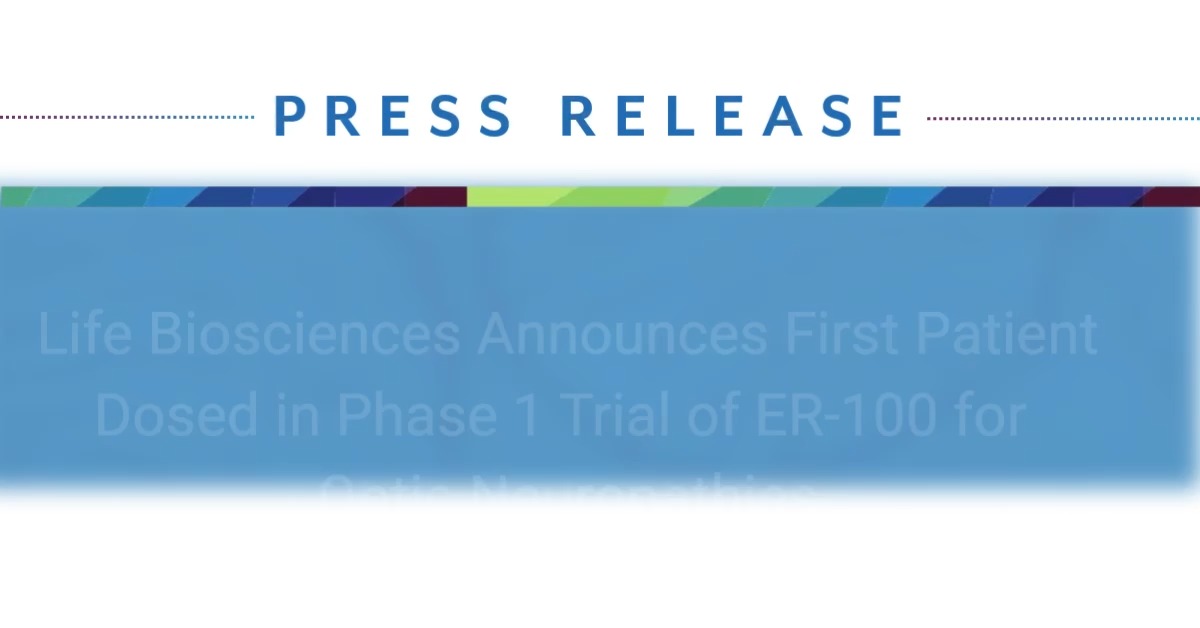 Pleased to announce the first patient has been dosed in our Phase 1 clinical trial, evaluating our lead candidate for optic neuropathies. This marks a key milestone as our epigenetic restoration therapy enters the clinic for glaucoma & NAION. Read more:
