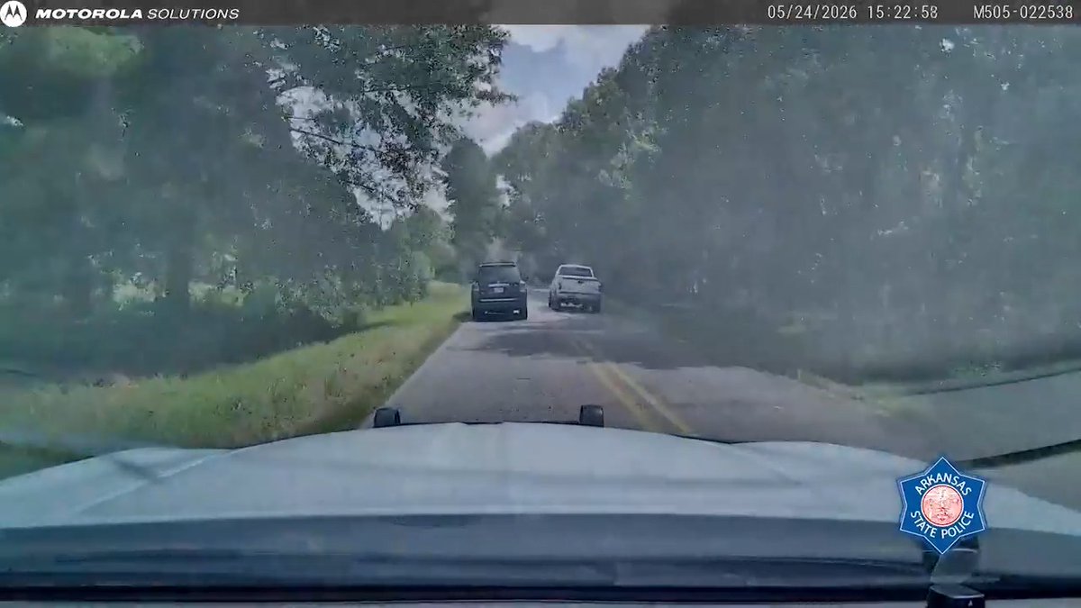 😨 A baby was thrown from an SUV as it flipped during a high-speed pursuit in Arkansas. Credit: Arkansas State Police via Storyful