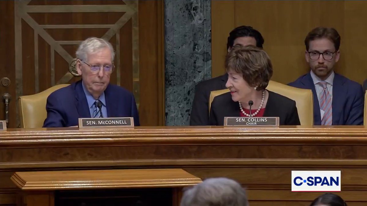 .U.S. Senator Mitch McConnell: "I think it's safe to conclude there will not be another reconciliation bill. So, it's really not an option." Sen. Susan Collins: "I agree with that assessment."