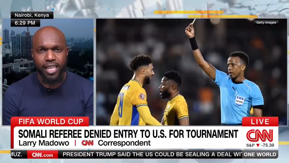 If Africa's top referee is inadmissible in America, who qualifies? Many are calling it racism. Somali referee Omar Abdulkadir Artan was denied entry into the US "due to vetting concerns" even though he had a 3-month multiple entry visa and was traveling on a diplomatic passport