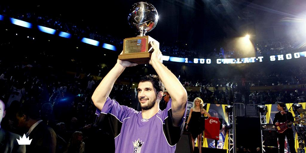 HBD Peja Stojakovic One of the greatest shooters ever 3x All-Star w/ Kings 4th in MVP voting w/ Kings Averaged 19.5 PTS w/ Pacers Career-high 42 w/ Hornets Won a Championship w/ Mavs
