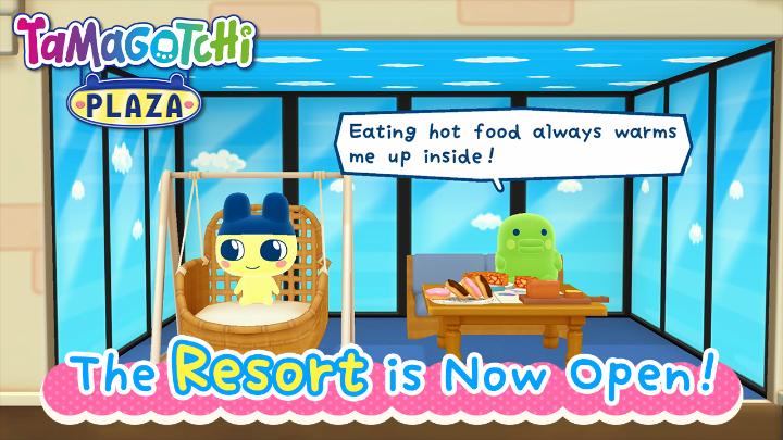 Major Free Update Now Available! A resort has opened in Tamahiko Town! 😌 Let's create a cozy place where #Tamagotchi who work hard every day can rest and unwind! Play Tamagotchi Plaza today!