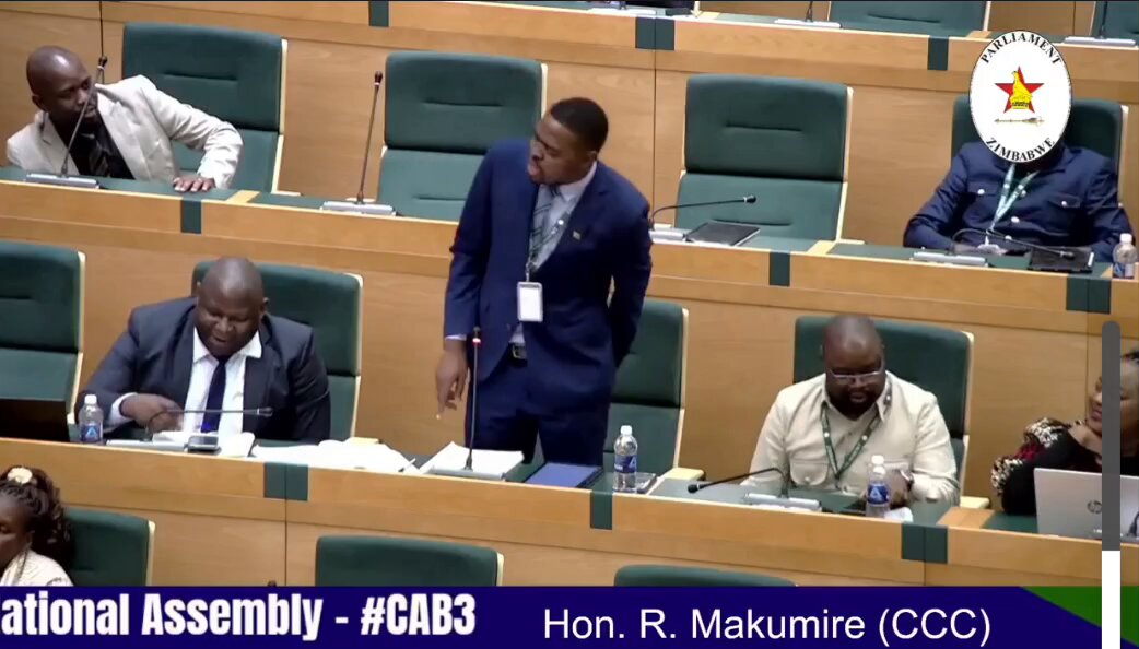 Outspoken Chiredzi Central MP Hon Makumire had a very difficult time submitting his debate in Parliament as he kept being interjected by MPs from ZANU PF. The speaker of Parliament was clearly taking ZANU PF side and even told makumire themat his debate doesn't hold water since Parliament has already received more than 500 000 written submissions in support of the bill against around 2000 opposing. This statement by the speaker clearly tells that the public consultations, parliamentary debate is just a formality with a pre determined outcome, in this case to endorse CAB 3. Opposition in Zimbahwe has faced a difficult time with the arms of the state as they are led and controlled by top ZANUPF leaders. Despite the interjections and him producing his own stop watch, Makumire was forced to stop after only at 18 minutes. Other MPs were allowed beyond 25 minutes.
