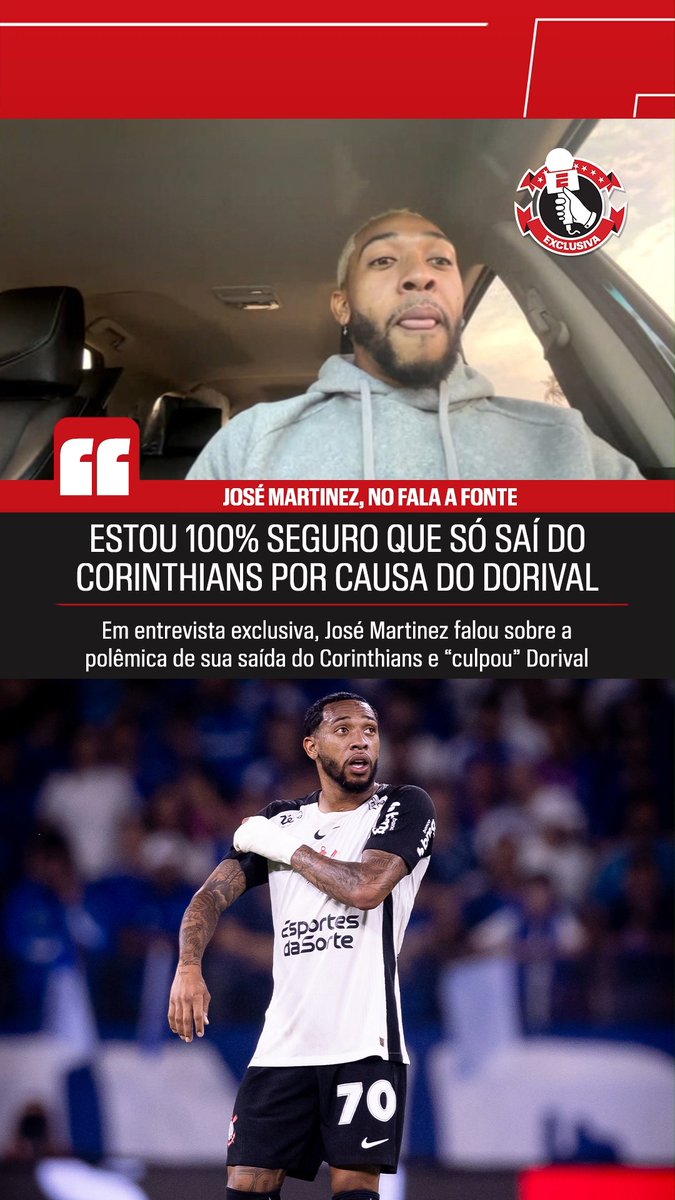 SÓ POR CAUSA DO DORIVAL? Em entrevista exclusiva ao Fala a Fonte, José Martinez disse "ter certeza que só saiu do Corinthians por causa do técnico" Dorival Júnior após a polêmica de não se reapresentar ao clube por problemas burocráticos na Venezuela! Saiba TUDO dos bastidores da bola no Fala a Fonte, de segunda a sexta, AO VIVO no YouTube da ESPN Brasil! #FalaFonte #FutebolNaESPN #Corinthians