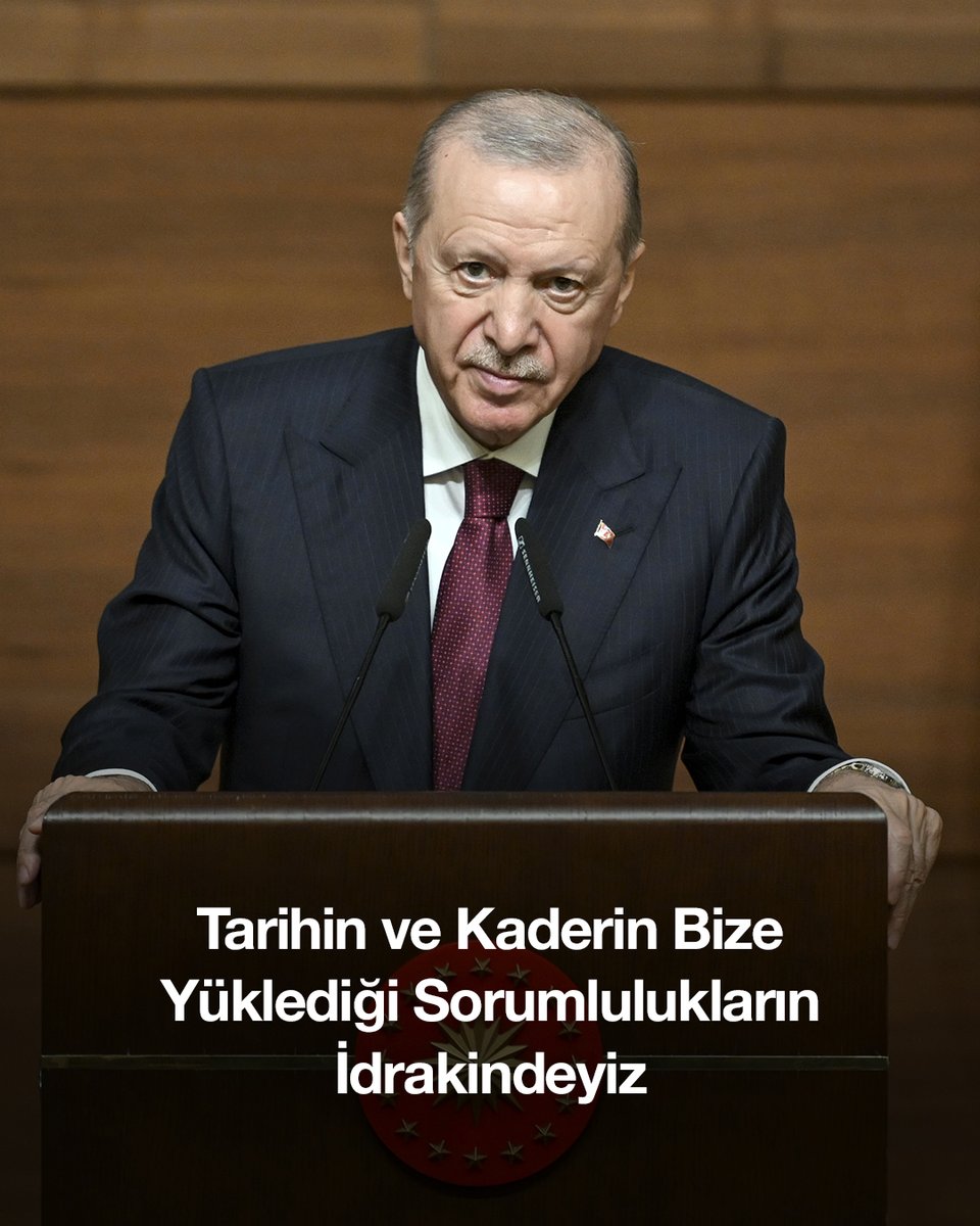 Sahip olduğumuz kapasitenin değerini, etrafımızı kuşatan kriz fırtınasına baktığımızda çok net görebiliyoruz. Tarihin ve kaderin bize yüklediği sorumlulukların idrakinde olarak inşallah bu kapasiteyi içeride ve dışarıda tahkim etmeye devam edeceğiz.