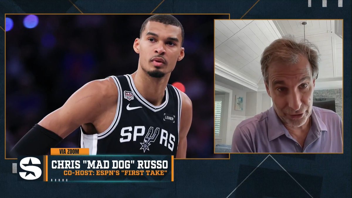 "There's a lot of Wemby that wants to be a 6'5" small forward. When you're 7'5", I don't know if I want you taking three-pointers in the last four minutes of games." – Chris Mad Dog Russo on Victor Wembanyama
