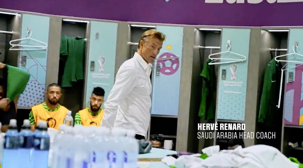 “Take your phone, you can take a picture with [Lionel Messi]!” 😡 Throwback to THAT halftime speech from Saudi Arabia coach Hervé Renard at the 2022 FIFA World Cup, trailing 1-0 at the half to Argentina. They won the match 2-1 — Argentina’s only loss at the tournament 👏