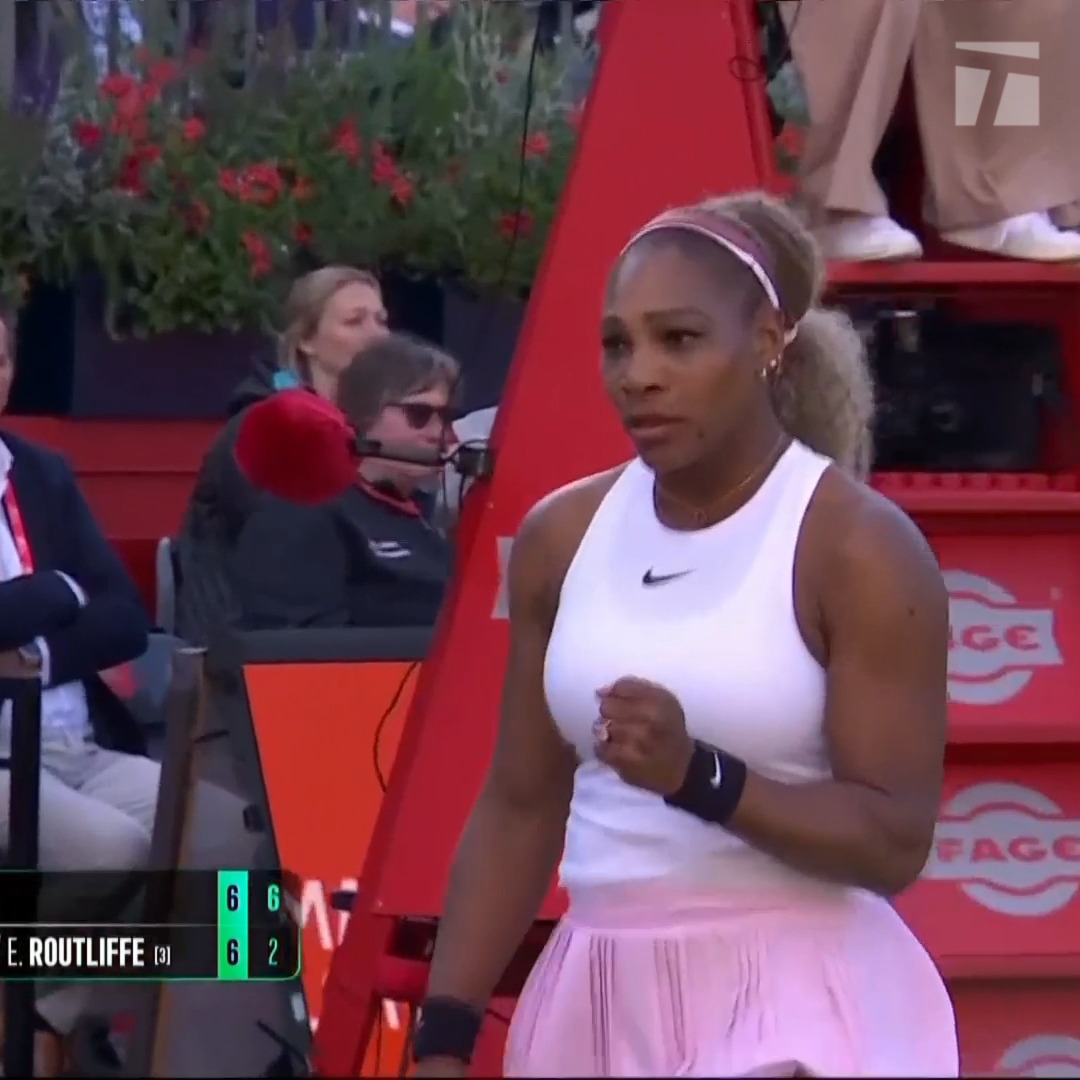 SERENA WILLIAMS AND VICKY MBOKO WIN THE FIRST SET 🤯 #HSBCChampionships