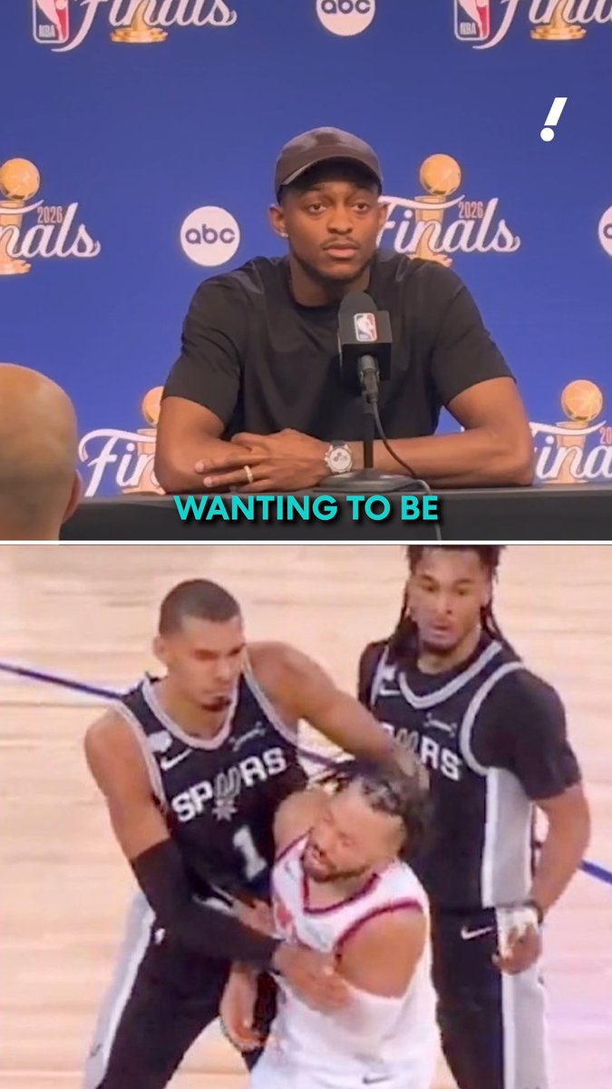 "If you get hit, you hit back. That's life." 😤 De'Aaron Fox on if Wemby is taking on a villain role during the Finals 👀