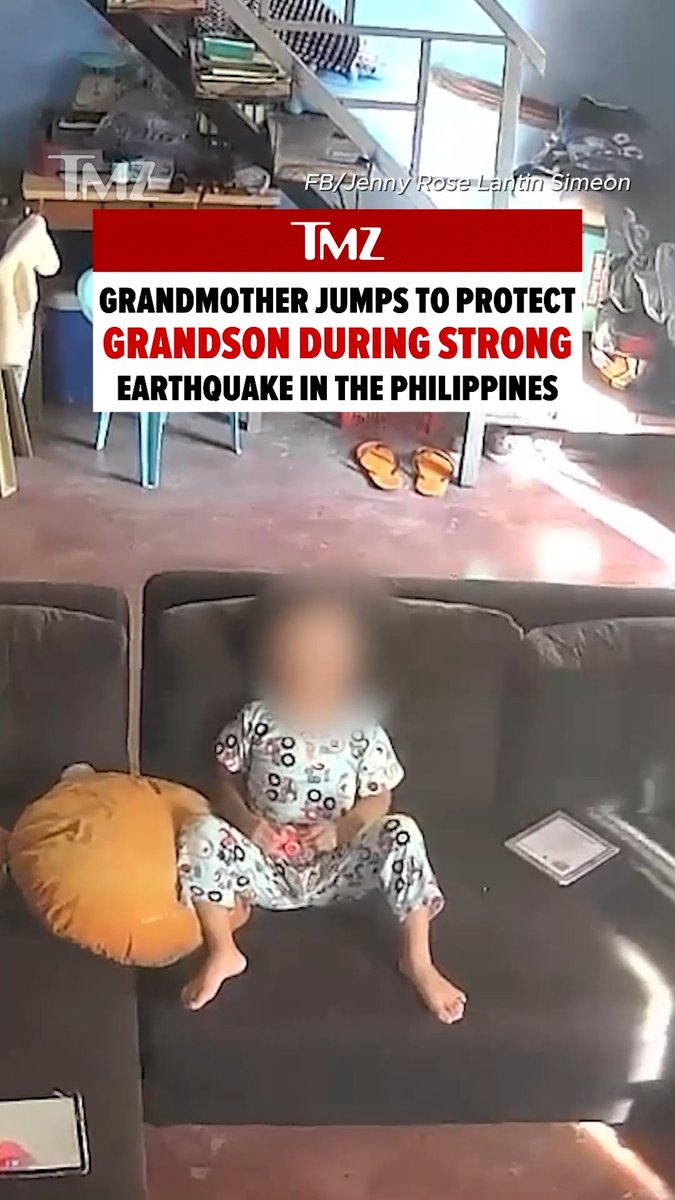 ❤️‍🩹 A fearless grandmother jumped to shield her grandson from the devastating 7.8-magnitude earthquake that struck the Philippines on Monday morning.