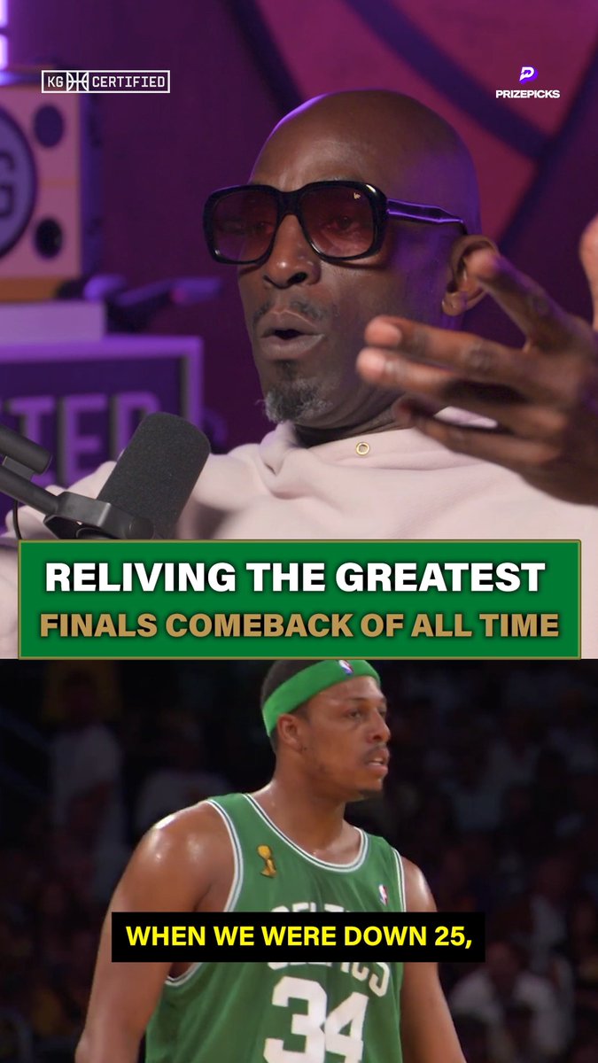 Down 24 on the road against Kobe Bryant and the Lakers in Game 4 of the 2008 Finals... That's when the Celtics made NBA history ☘️ Kevin Garnett &amp; Paul Pierce talk through what went into pulling off the largest comeback in NBA Finals history.