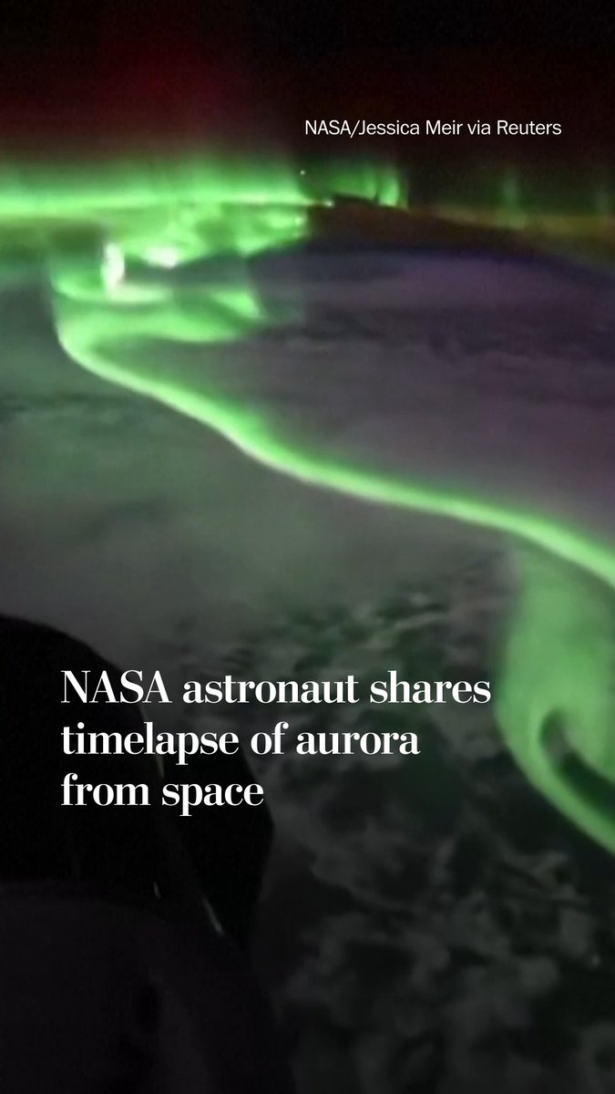 Jessica Meir, a NASA astronaut, shared timelapse footage of the southern aurora from space on June 7.
