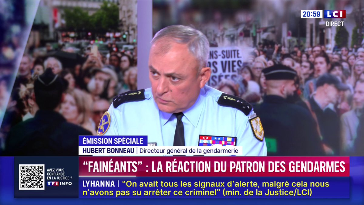 🔴 Affaires Lyhanna et Rosa : le directeur de la Gendarmerie nationale, Hubert Bonneau, présente ses excuses 🗣️ "C’est un échec pour la Gendarmerie, dont la mission première est la protection des plus fragiles."