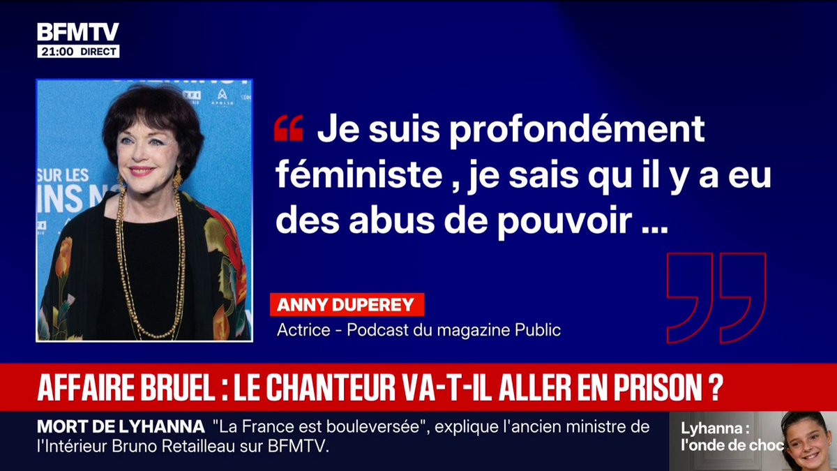 Patrick Bruel: "Cette manie où, toutes les semaines, il y a un mec connu à abattre, ça m'énerve", dénonce l'actrice Anny Duperey