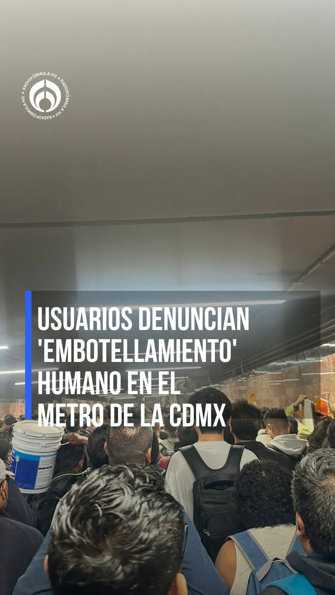 🔴Usuarios denuncian 'embotellamiento' humano en el Metro de la CDMX.🚈 El transbordo de la estación Bellas Artes luce al 'tope'. #RFmx #Imperdible