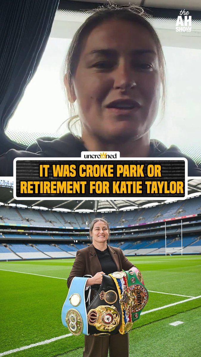 "I basically retired after the last fight. We had a conversation in my hotel room straight afterward with the team, and I said, 'Guys, this has been an amazing journey... I think I'm going to hang the gloves up. I think I'm done, unless Croke Park happens.'" - Katie Taylor