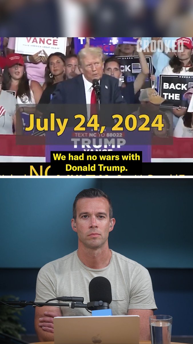 “I didn’t guarantee no war.” —President Trump