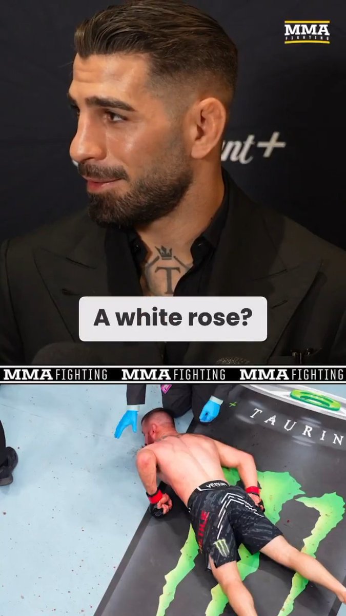 Ilia Topuria vows to lay a white rose next to Justin Gaethje after he knocks him out at #UFCWhiteHouse