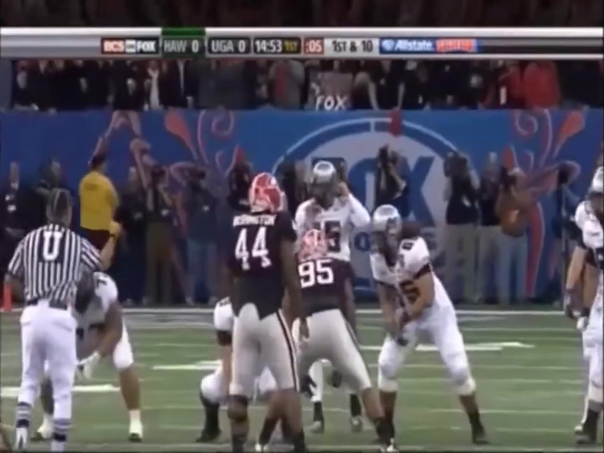 When Georgia played Hawaii in the Sugar Bowl #GoDawgs