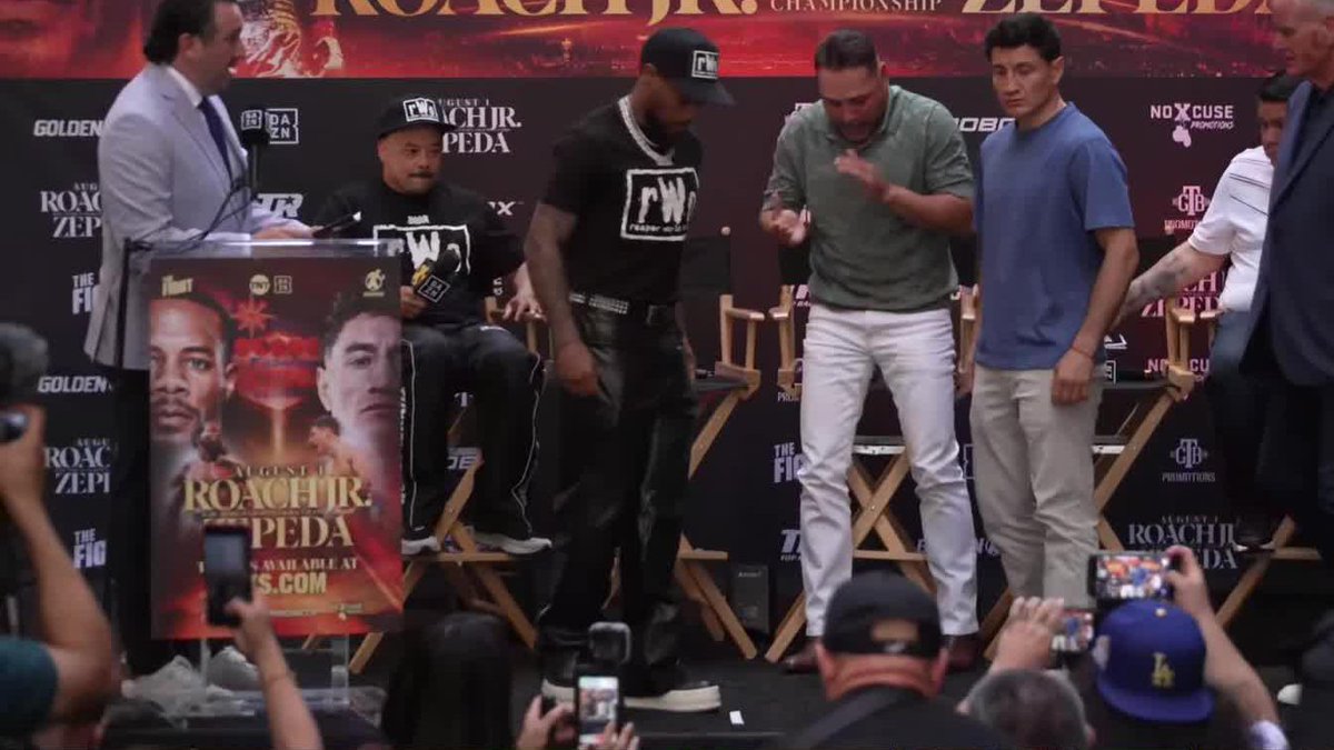 The first FACE-OFF between William Zepeda &amp; Lamont Roach Jr. ‼️ #TheFight | #RoachZepeda | Aug 1 | LIVE on DAZN and TNT ▪️
