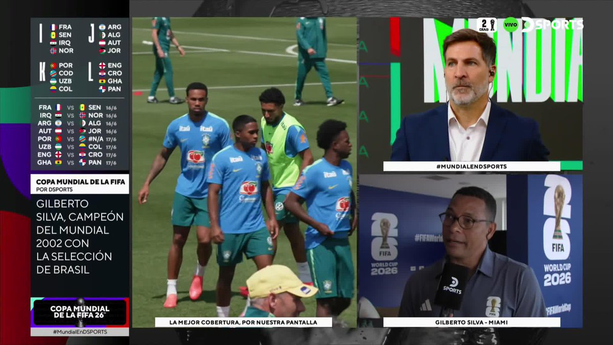 "TENEMOS LA OPORTUNIDAD DE LLEVAR EL TROFEO PARA SUDAMÉRICA" 💬 🇧🇷 Gilberto Silva respondió sobre las estrellas de Uruguay y remarcó la importancia para el continente de ganar un nuevo #MundialEnDSPORTS. 🎙️ Juan Carlos Pasman en #SeHablaAsíDSPORTS