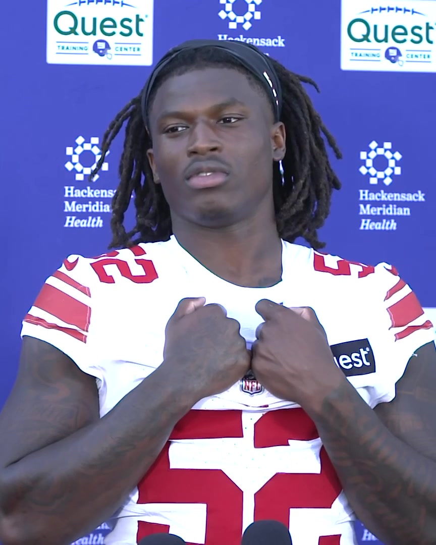 Arvell Reese was asked about the Giants having training camp in West Virginia: "I don't even know. I'll just go wherever they tell us to go. We could do it here. It don't matter where we do it."