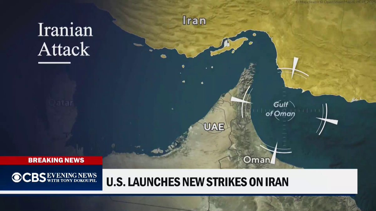 The U.S. military began launching "self-defense strikes" on Iran in response to Monday's downing of a U.S. Apache helicopter, U.S. Central Command said Tuesday. The two pilots aboard the helicopter were safely rescued.