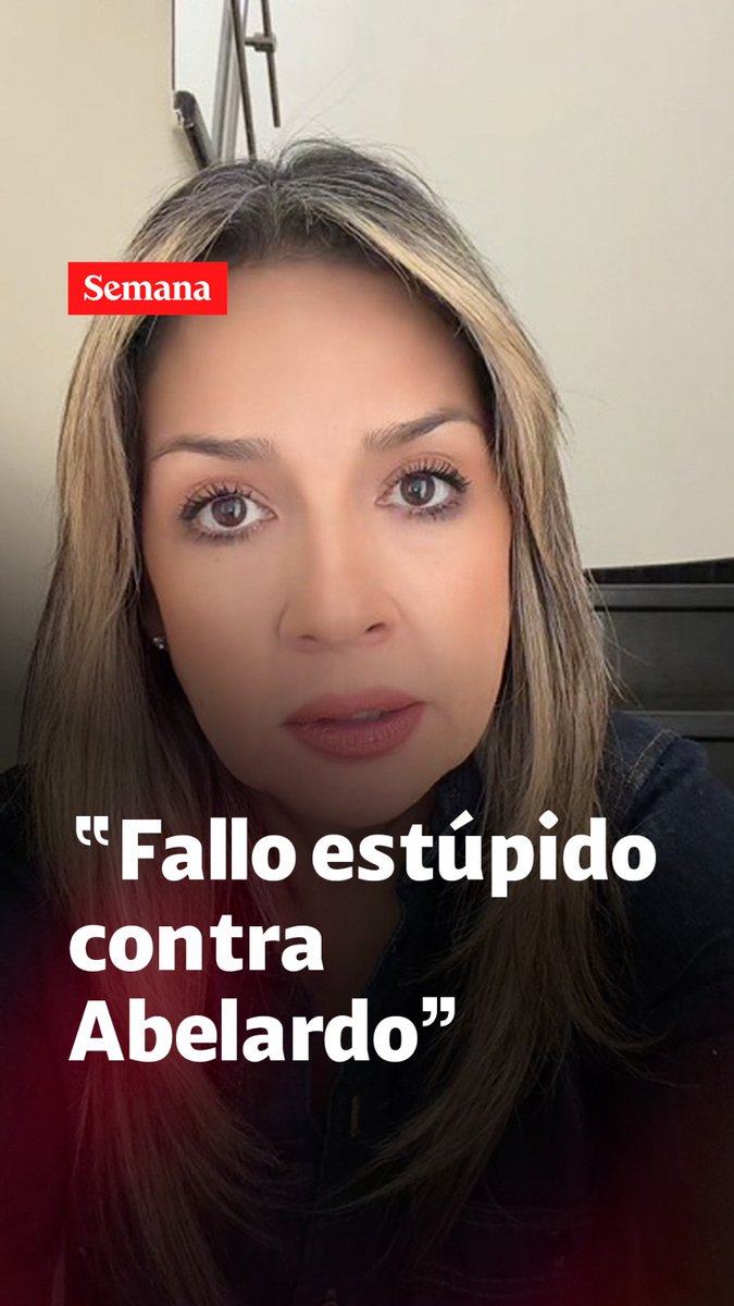 "Es absolutamente ridículo, tonto, absurdo, arbitrario, el fallo del Tribunal Superior de Bogotá, en el cual le prohíben al candidato Abelardo de la Espriella utilizar la frase 'Firmes por la patria', ha sido prácticamente su slogan de campaña": Vicky Dávila.
