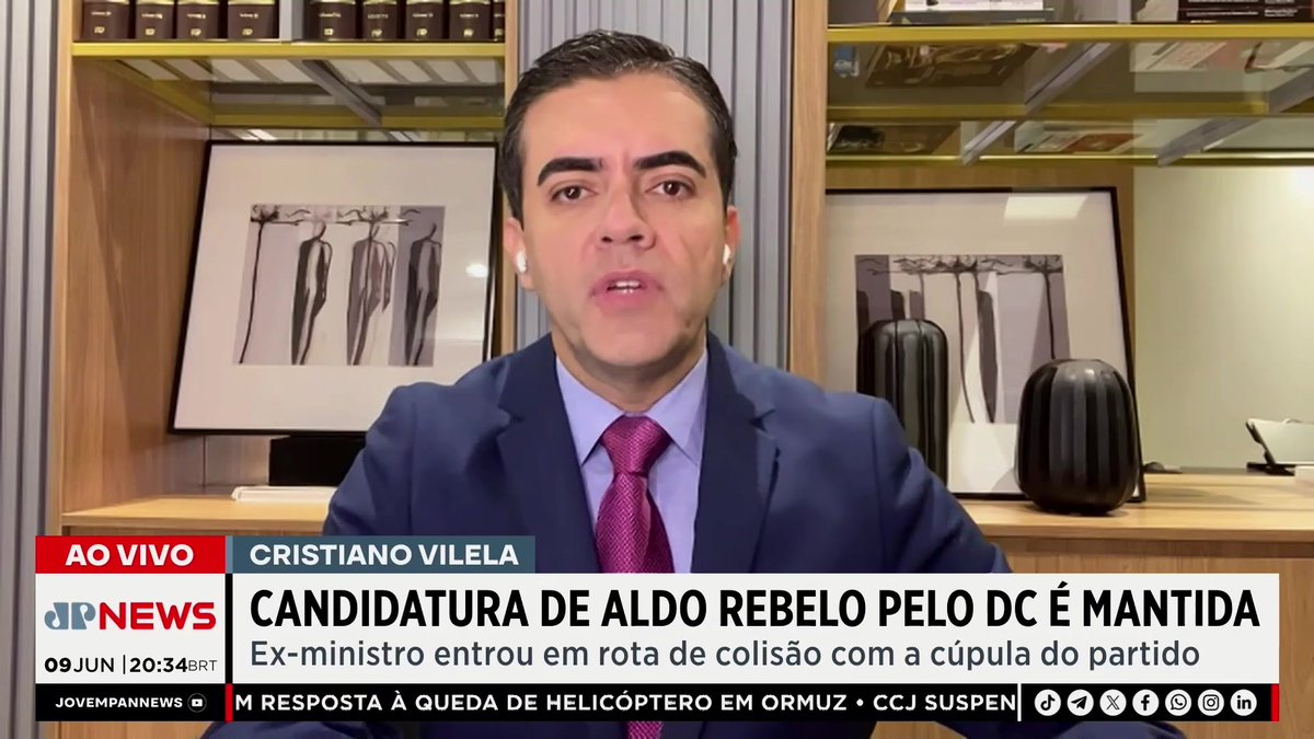 Justiça determina que DC mantenha candidatura de Aldo Rebelo à Presidência Assista ao Jornal Jovem Pan completo: #JornalJovemPan