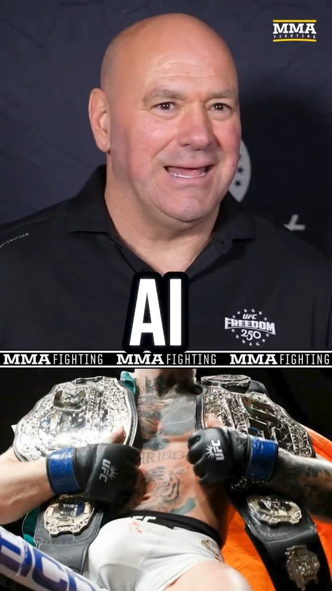 'AI is coming, boys and girls.' Dana White gives a little insight into the new #UFC rankings system.