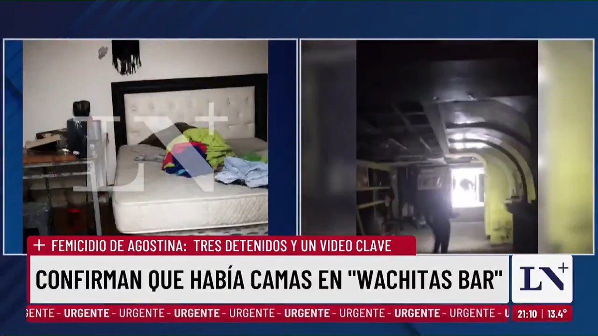 🔴 Femicidio de Agostina: confirmaron que había camas en Wachitas Bar, el local nocturno vinculado a Soledad Andreani, tercera detenida acusada por encubrimiento. 📌 En +Verdad