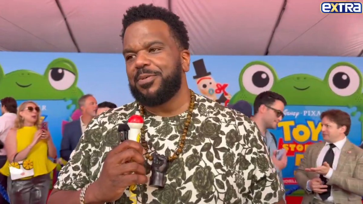 Craig Robinson teases his new character Atlas in #ToyStory5 and shows love for his "co-worker" Taylor Swift and her "killer" song "I Knew It, I Knew You."