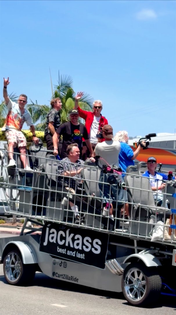 celebrating one last ride with the stretch limousine of shopping carts. tickets on sale now for jackass: best and last in theatres june 26.