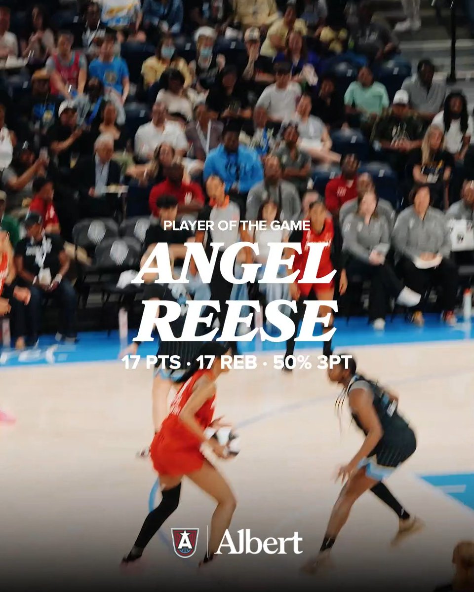 Another double-double to add to Angel's résumé! That's why she's your Albert Player of the Game!