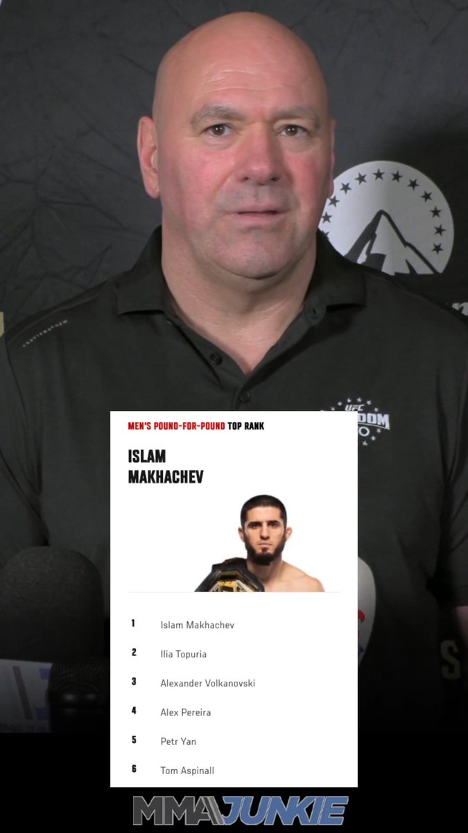 Dana White confirms the new UFC ranking system is built off AI. "AI's here, boys and girls."