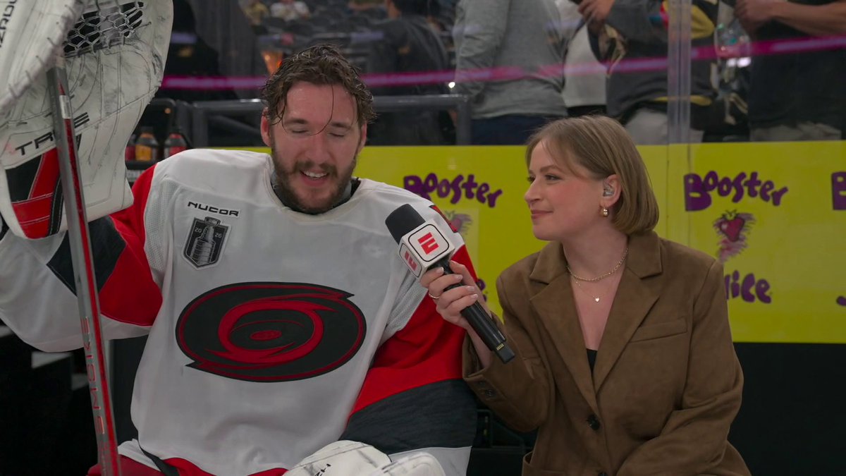 "This is what a lot of kids grow up [and] dream about." 🥹 Brandon Bussi joins Emily Kaplan after getting a win in his first career playoff start.