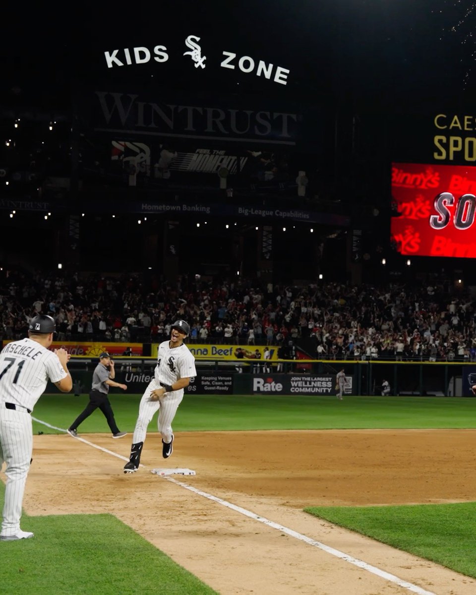 Hit your first career walk-off home run ✔️ Celebrate with your teammates ✔️ Celebrate &amp; enjoy it with White Sox fans ✔️🥹