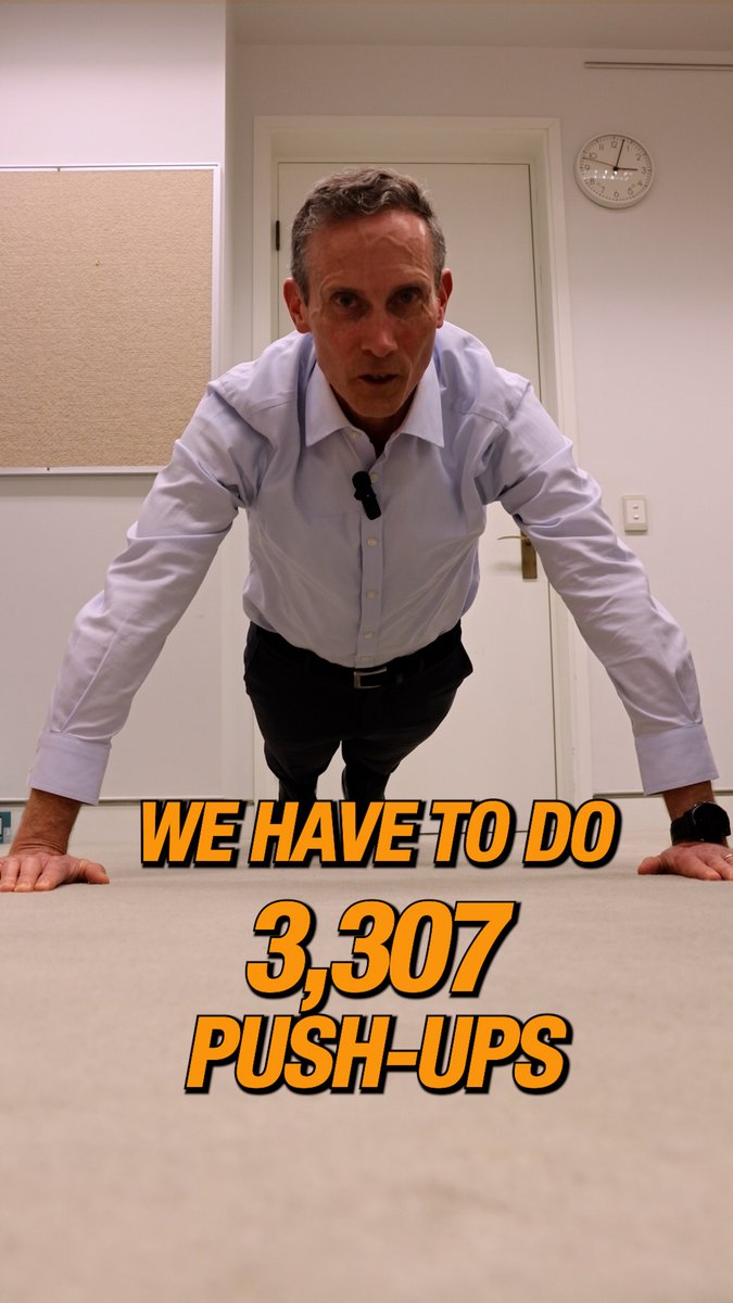 I’m taking on 3,307 push-ups over 24 days for the Push-Up Challenge, raising awareness and funds for better mental health. To support charities such as Lifeline and headspace, you can donate here: