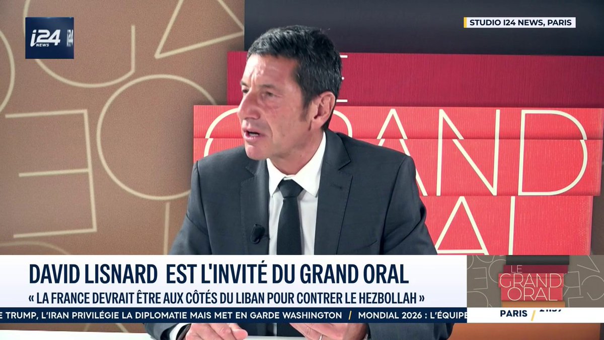 💥💬 « La reconnaissance unilatérale de la Palestine par la France était une erreur. Quand la sécurité d’Israël est menacée, la France doit être du côté d’Israël », David Lisnard, maire de Cannes et candidat à la présidentielle, dans #LeGrandOral de Michaël Darmon