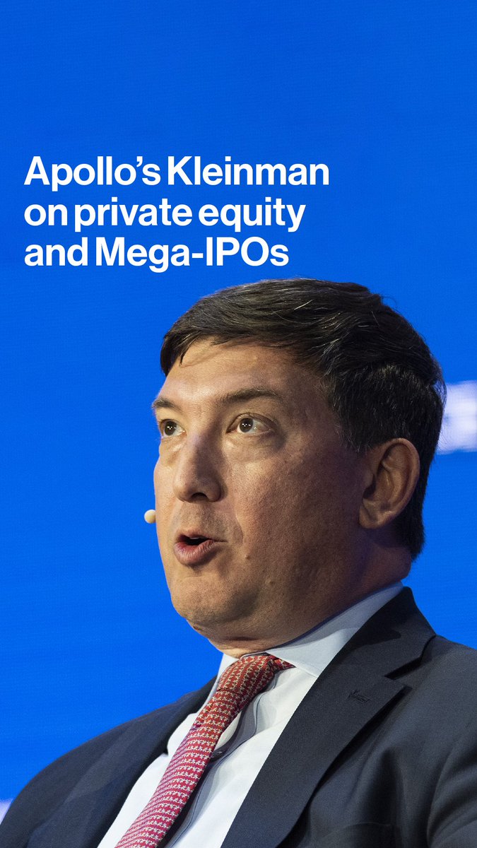 "There's capital available, it's just you may not like the valuation that's being offered." Apollo Co-President Scott Kleinman discusses the Mega-IPO market and what it means for private equity with Dani Burger