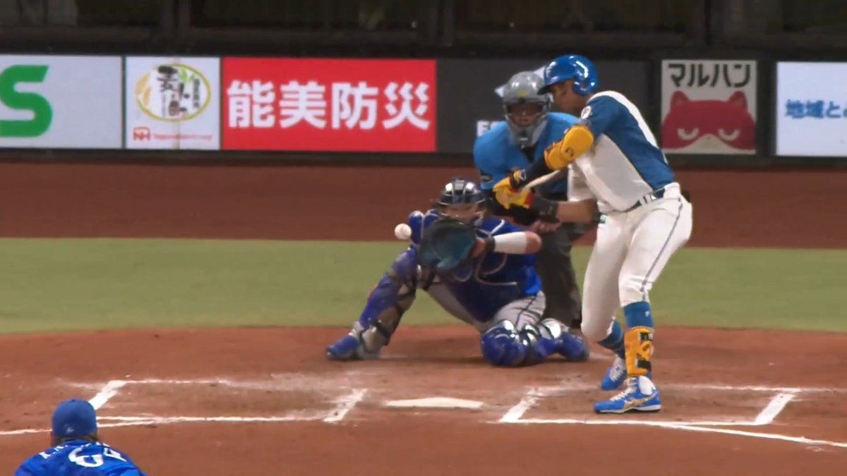 今度は値千金の一打!🔥🔥 チャンスを逃さない!✨ 北海道日本ハム 水谷瞬 選手のタイムリーヒットで勝ち越しに成功!💪 👇日本生命セ・パ交流戦見るならパテレ!