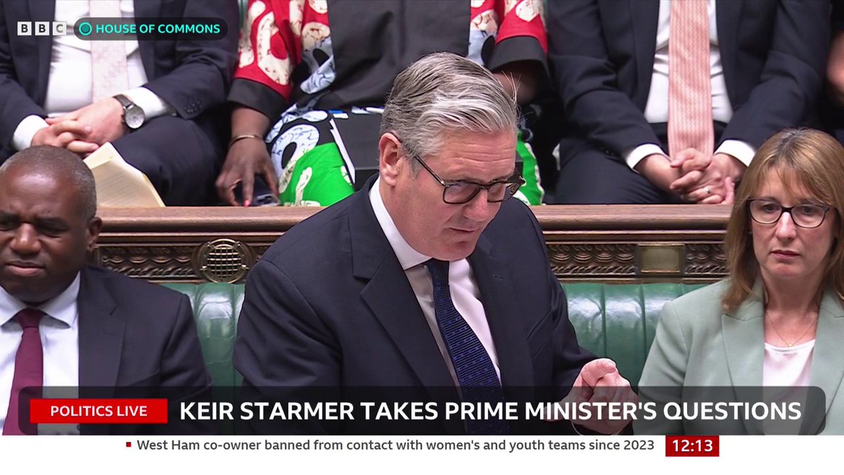 Kemi Badenoch asks the PM if he can rule out tax rises adding "he has things the wrong way round... why not just cut welfare?" Keir Starmer says they "won't take lectures" from the party opposite after they "crashed the economy" #PMQs