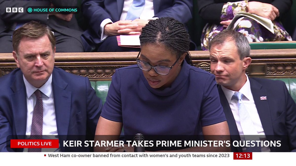 Kemi Badenoch says PM is weak and “as the sun sets on his premiership, he is scrambling around for a legacy" Keir Starmer responds with criticism of the Conservative record on welfare reform and defence spending #PMQs