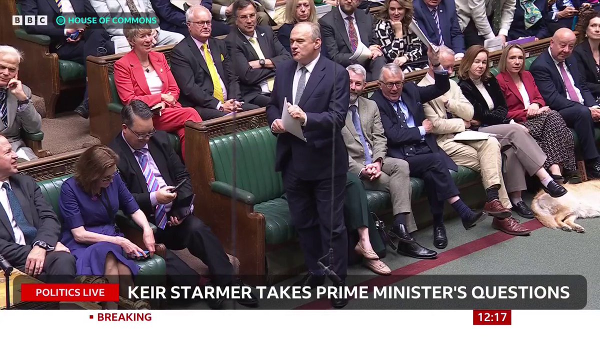Lib Dem leader Ed Davey asks the PM if he will make cuts to the NHS budget to fund defence spending "We will take the necessary measures to defend our country," Keir Starmer says, adding that he will also “invest" in public services #PMQs